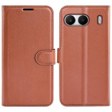  OnePlus Nord 4 Fodral Litchi L&auml;der Brun