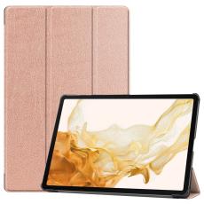  Galaxy Tab S10 Plus/S9 Plus/S9 FE Plus Fodral Tri-Fold Ros&eacute;guld