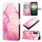  Sony Xperia 1 IV Fodral Marmor Rosa/Lila/Guld
