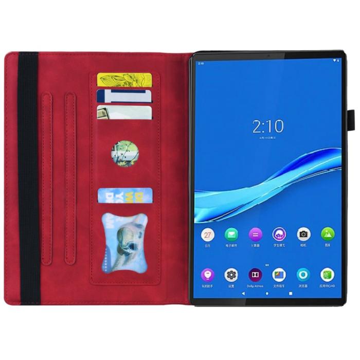 Bild 3,  Lenovo Tab M10 Plus Gen 3 Fodral Frontficka Och Pennhållare Röd