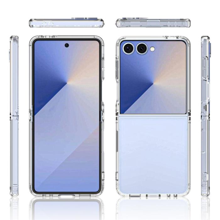 Bild 5,  Samsung Galaxy Z Flip 8 Skal Stöttåligt TPU Transparent
