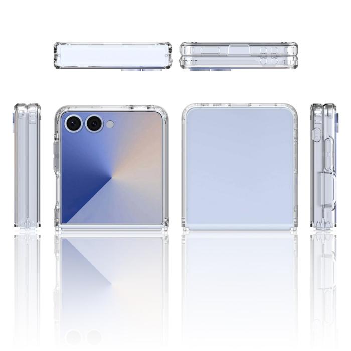 Bild 6,  Samsung Galaxy Z Flip 8 Skal Stöttåligt TPU Transparent