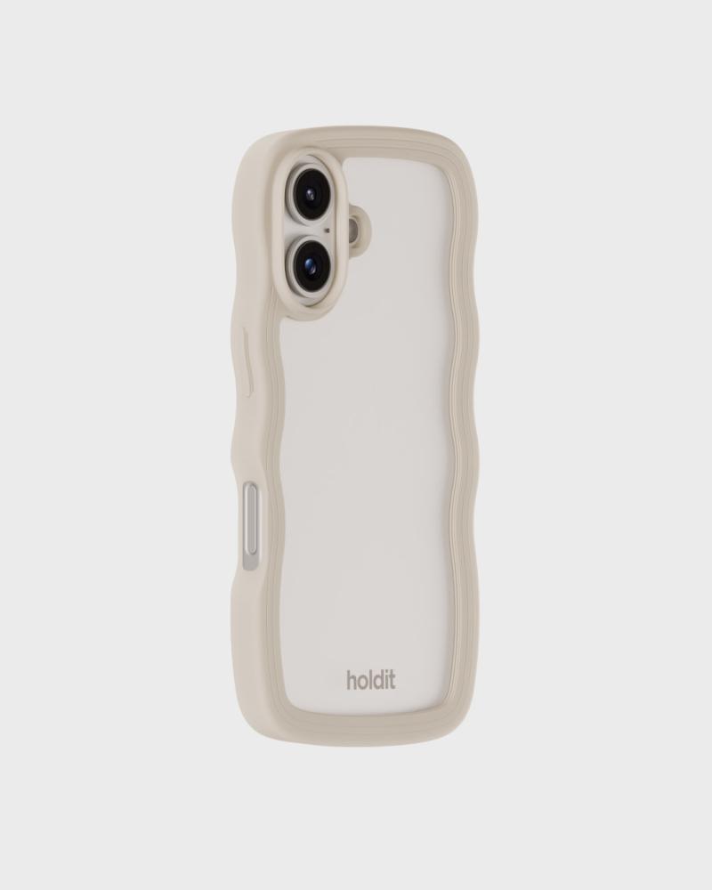 holdit holdit iPhone 16 Plus Skal Wavy Light Beige/Transparent
