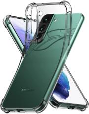  Transparent skal Samsung Galaxy S22+ F&ouml;rst&auml;rkta h&ouml;rn