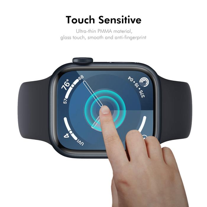 Bild 4, ENKAY ENKAY Apple Watch 10 46 mm Skärmskydd 2-PACK Heltäckande