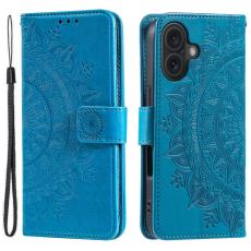  iPhone 16 Fodral Mandala L&auml;der Bl&aring;