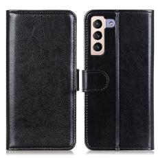  Samsung Galaxy S22 Plus Fodral Crazy Horse L&auml;der Svart