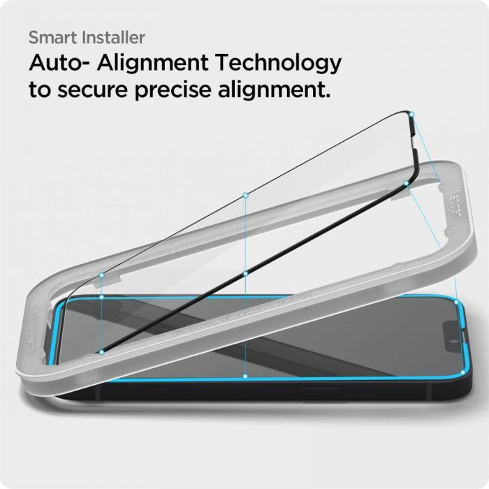 Bild 5, Spigen Spigen iPhone 17e/16e/14/13/13 Pro ALM Glas FC Heltäckande Skärmskydd