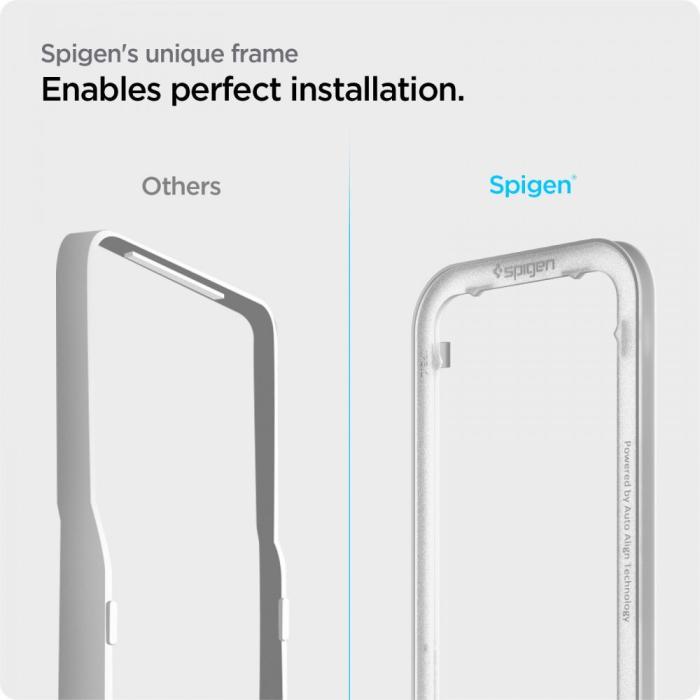 Bild 6, Spigen Spigen iPhone 17e/16e/14/13/13 Pro ALM Glas FC Heltäckande Skärmskydd