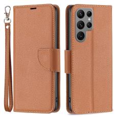  Samsung Galaxy S23 Ultra Fodral Litchi Shark Brun