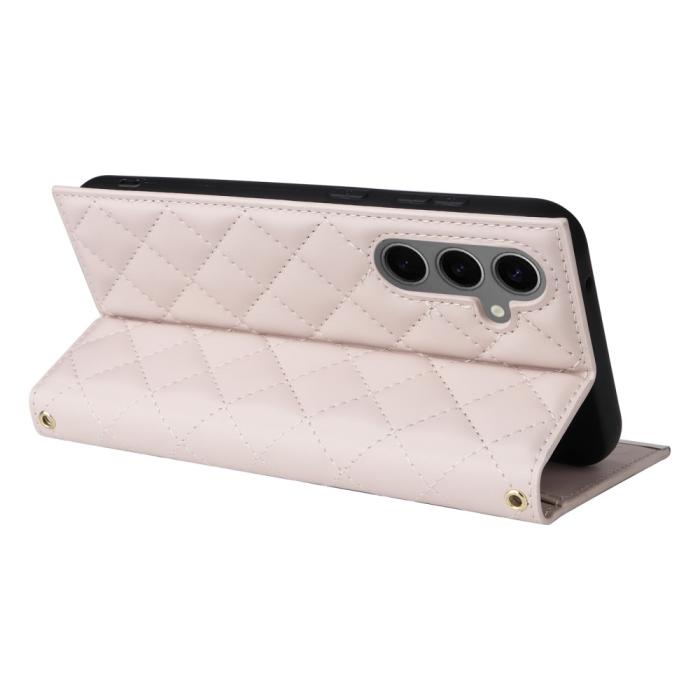 Bild 3,  Samsung Galaxy S25 Plus Fodral Rhombus Läder Beige