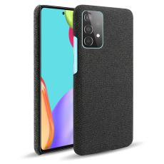 KSQ Samsung Galaxy A52 / A52s - KSQ Tygbelagt Textur Skal - Svart