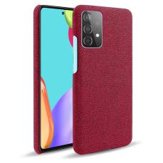 KSQ Samsung Galaxy A52 / A52s - KSQ Tygbelagt Textur Skal - R&ouml;d