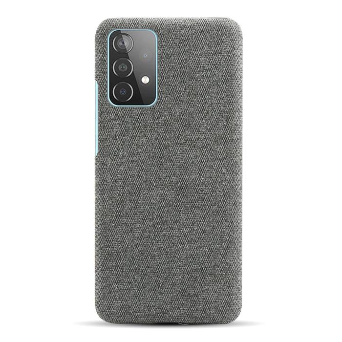 Bild 3, KSQ Samsung Galaxy A52 / A52s - KSQ Tygbelagt Textur Skal - Grå