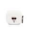 Karl Lagerfeld Karl Lagerfeld AirPods 3 Ikoniskt Silikon Skal Med Ring Vit