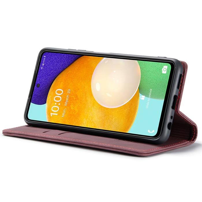 Bild 5, CASEME CASEME Samsung Galaxy A53 5G Fodral Retro Läder Röd