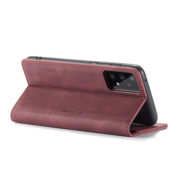 Bild 6, CASEME CASEME Samsung Galaxy A53 5G Fodral Retro Läder Röd