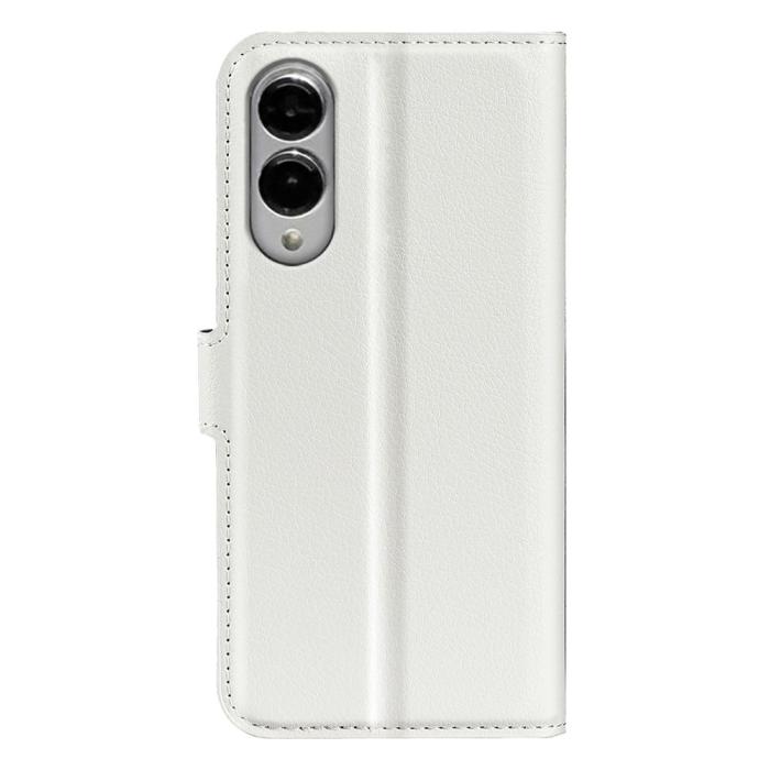 Bild 6,  Samsung Galaxy S25 Edge Fodral Litchi Läder Vit