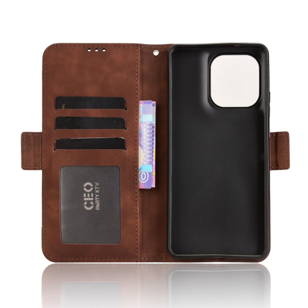  Motorola Moto G86 Power 5G Fodral Med Avtagbart Kortfack Brun