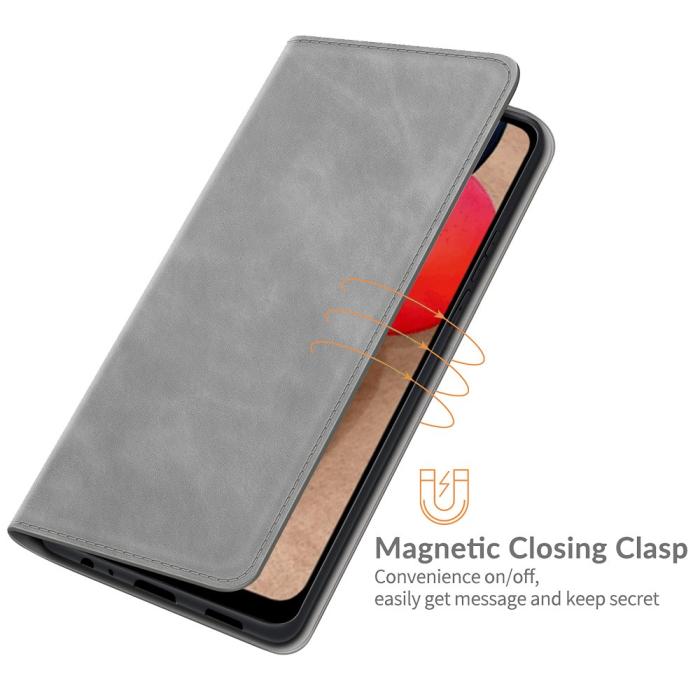 Bild 5,  Samsung Galaxy A03s Magnetisk Flip Fodral Grå