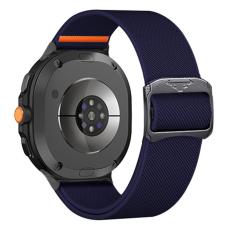  Galaxy Watch 8 46/44/40 mm Armband Justerbart Nylon M&ouml;rk Bl&aring;