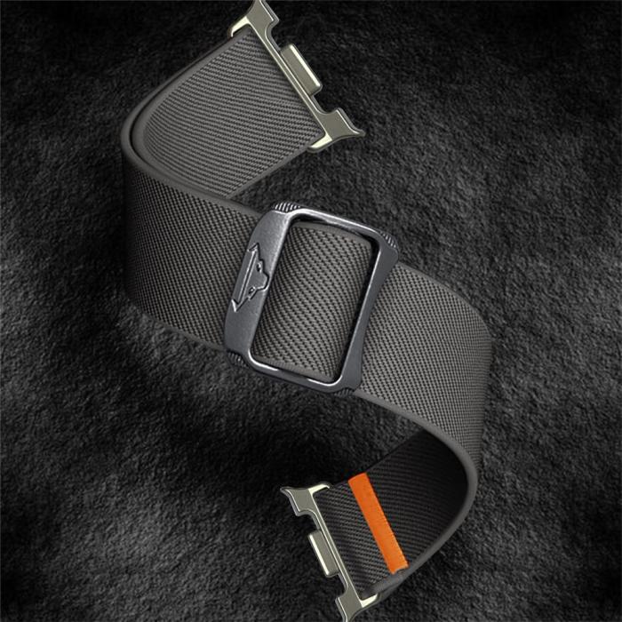 Bild 3,  Galaxy Watch 8 46/44/40 mm Armband Justerbart Nylon Grå