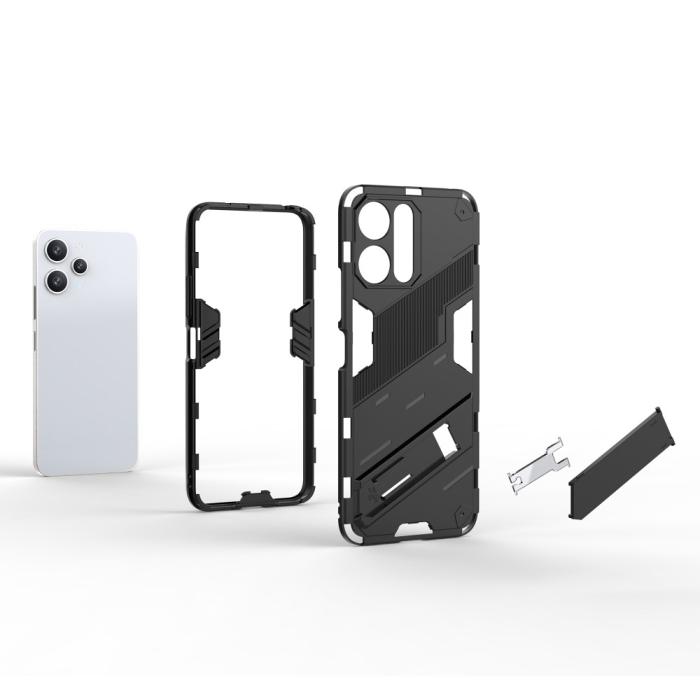 Bild 2,  Xiaomi Redmi 12 5G/4G Skal Kickstand Hybrid Armor Grön