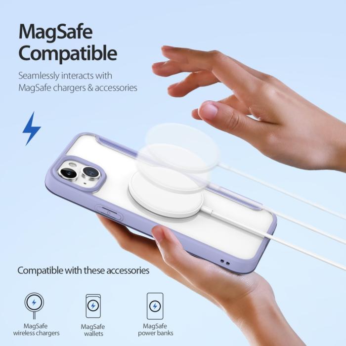 Bild 4, DUX DUCIS DUX DUCIS iPhone 15 Fodral MagSafe Skin X Pro Lila