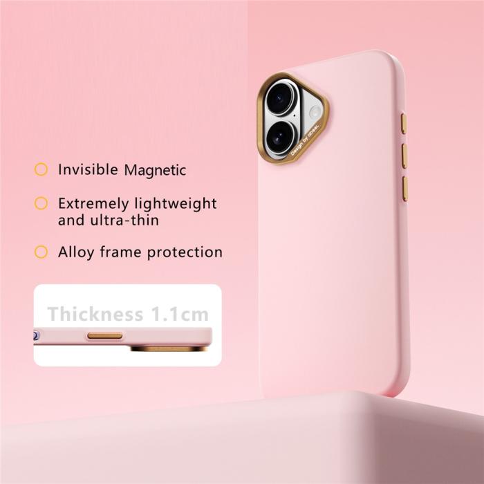 Bild 2, ABEEL ABEEL iPhone 17 / 18 Skal MagSafe Silikon PC Light Rosa