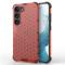 Samsung Galaxy S23 Skal Shockproof Honeycomb Textur Röd