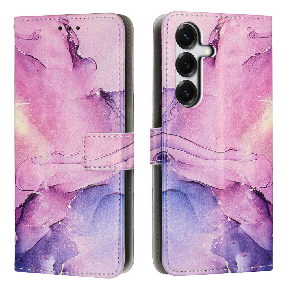  Samsung Galaxy S26 Plus Fodral Läder Marmor Lila