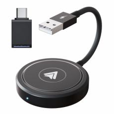  Tr&aring;dl&ouml;s Bluetooth Android Auto Adapter Svart