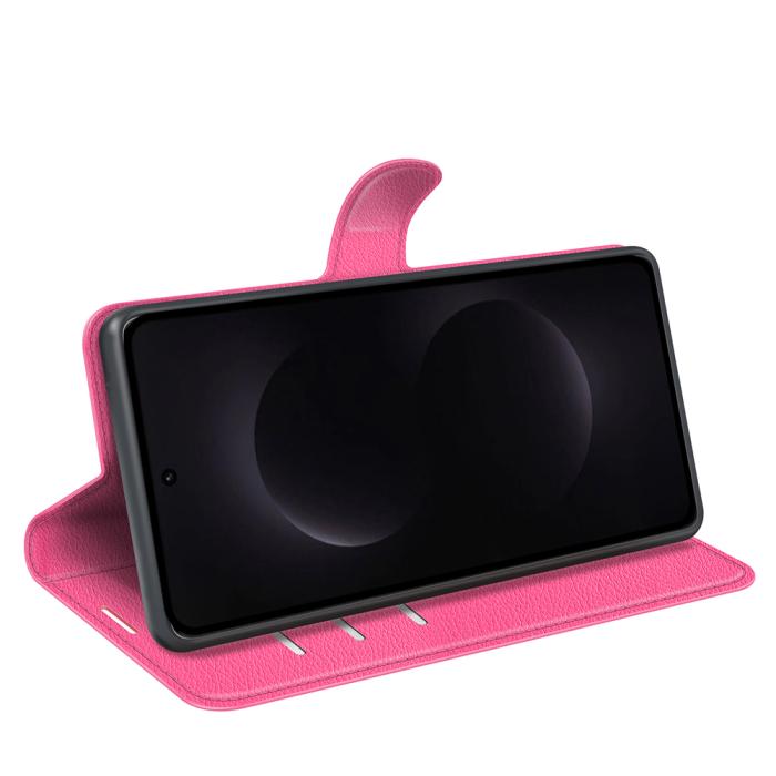 Bild 6,  Samsung Galaxy S26 Ultra Fodral Litchi Läder Rosa