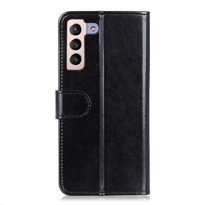 Bild 3,  Samsung Galaxy S22 Plus Fodral Crazy Horse Läder Svart