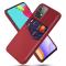 KSQ Samsung Galaxy A52 / A52s - KSQ Skal Med Kortfack - Röd