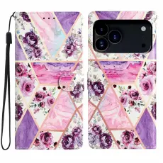  iPhone 18 Pro/17 Pro Fodral Med Tryck Lila Blommor