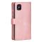  iPhone 13 Pro Max - Multifunktionellt Flerkort Läder Fodral - Roséguld
