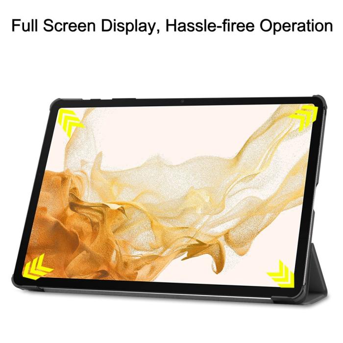 Bild 3,  Galaxy Tab S10 Plus/S9 Plus/S9 FE Plus Fodral Tri-Fold Grå