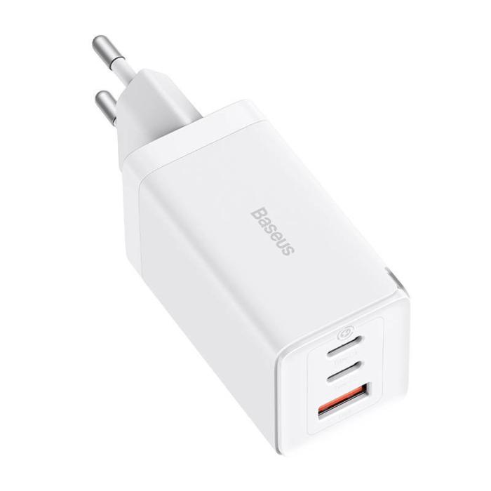 Bild 4, BASEUS Baseus 65W GaN5 Pro Väggladdare 2x USB-C 1x USB-A Vit