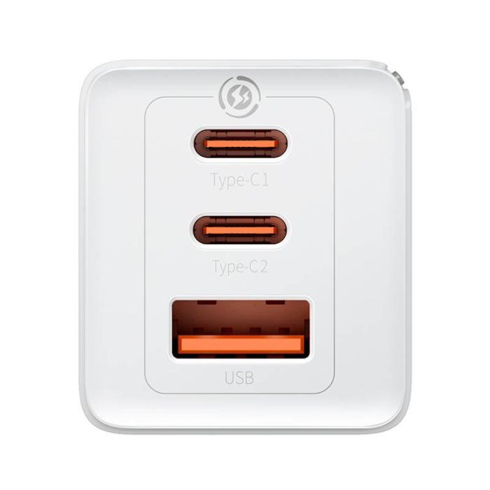 Bild 5, BASEUS Baseus 65W GaN5 Pro Väggladdare 2x USB-C 1x USB-A Vit