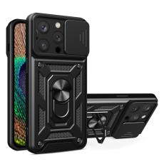  iPhone 15 Pro Max Skal CamShield Ring Hybrid Svart