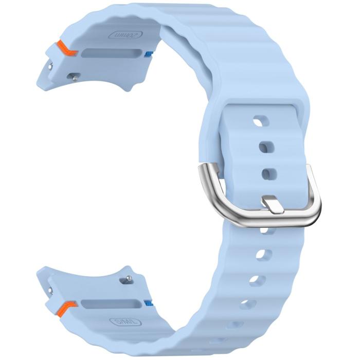 Bild 2,  Galaxy Watch 5/5 Pro/6/7/FE Armband Silikon Wave Design