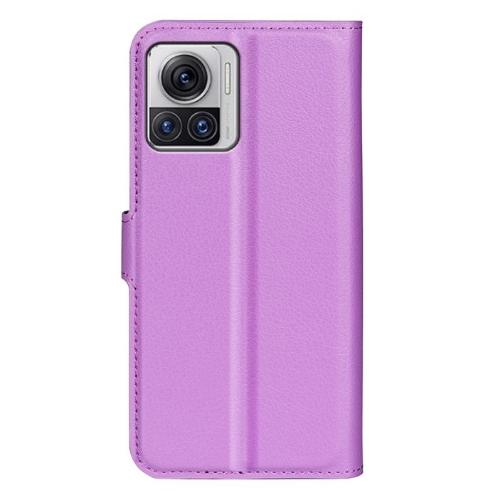 Bild 6,  Motorola Edge 30 Ultra 5G Fodral Litchi Läder Lila