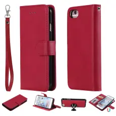  iPhone 6/7/8/SE (2020/2022) - 2in1 Magnet/Pl&aring;nboksfodral - R&ouml;d