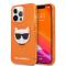 Karl Lagerfeld Karl Lagerfeld iPhone 13 Pro Skal TPU Choupette Fluorescent Orange