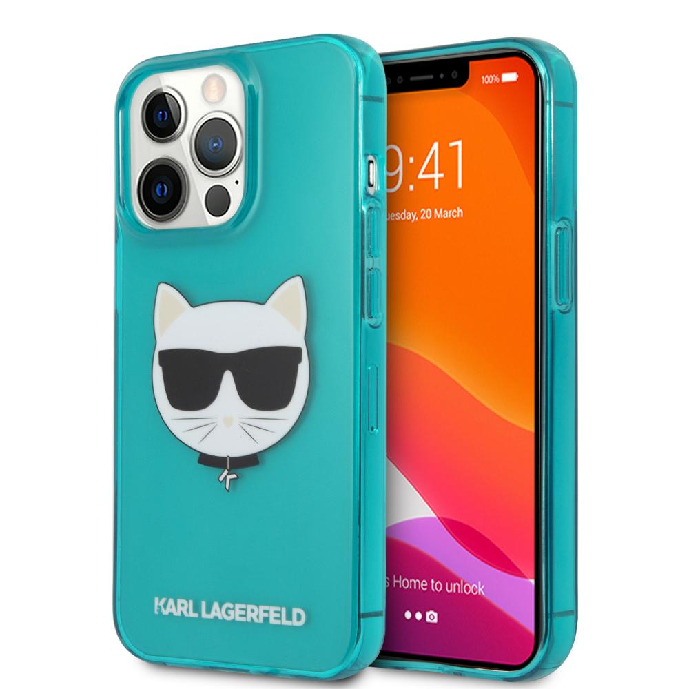 Karl Lagerfeld Karl Lagerfeld iPhone 13 Pro Skal TPU Choupette Fluorescent Blå