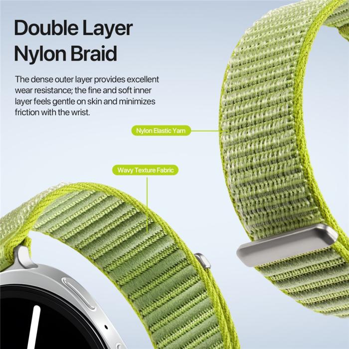 Bild 6, DUX DUCIS DUX DUCIS Galaxy Watch 8 46/44/40 mm Armband Nylon Loop Grön