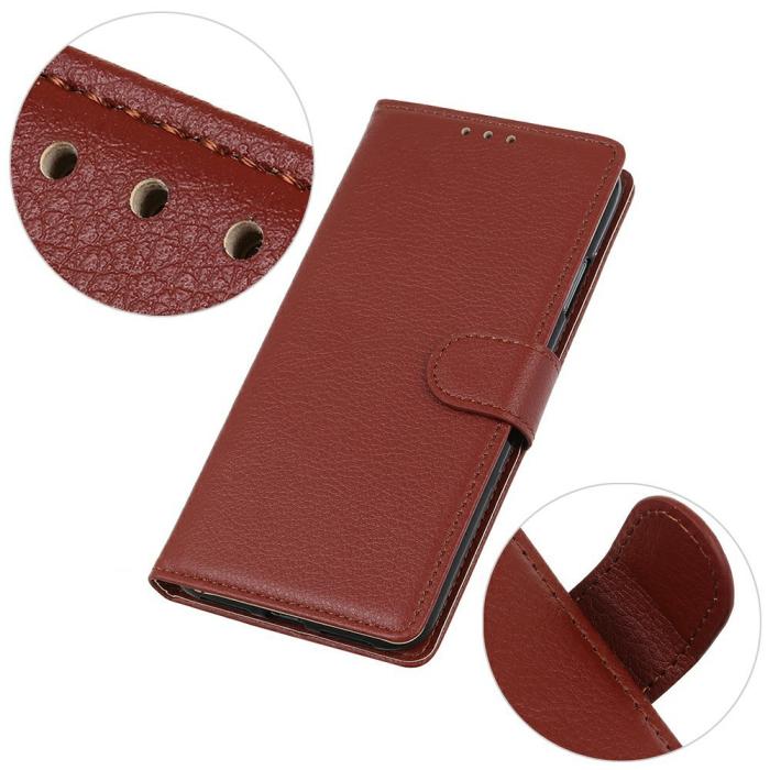 Bild 3,  Xiaomi 17T Pro Fodral Litchi Läder Brun