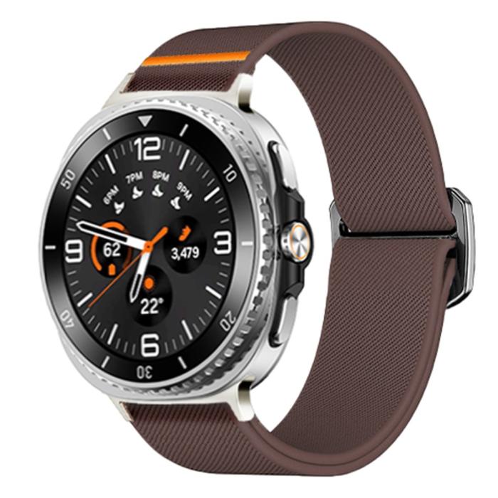 Bild 2,  Galaxy Watch 8 46/44/40 mm Armband Justerbart Nylon Lila