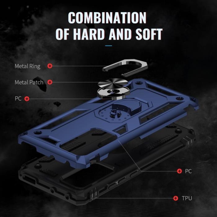 Bild 5,  Xiaomi 12 Pro Skal Ring Hybrid Armor Blå